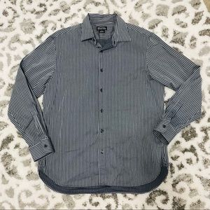 Michael Kors Dress Shirt Dark Navy/Gray size Large